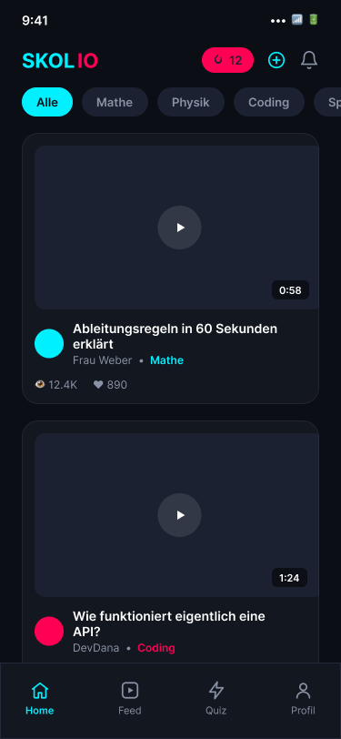 Skolio Home Feed